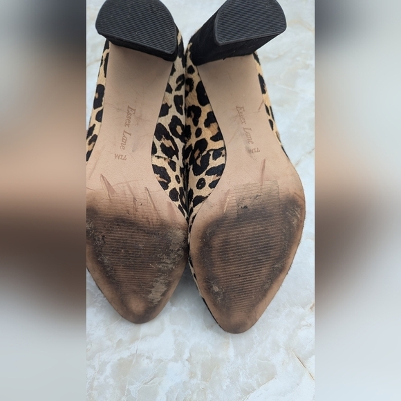 Essex Lane Womans Leopard Print Made With Cow Hair High Heel 7.5 M - Picture 11 of 15